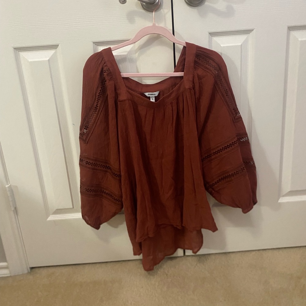 Brown/Red Express Blouse XL